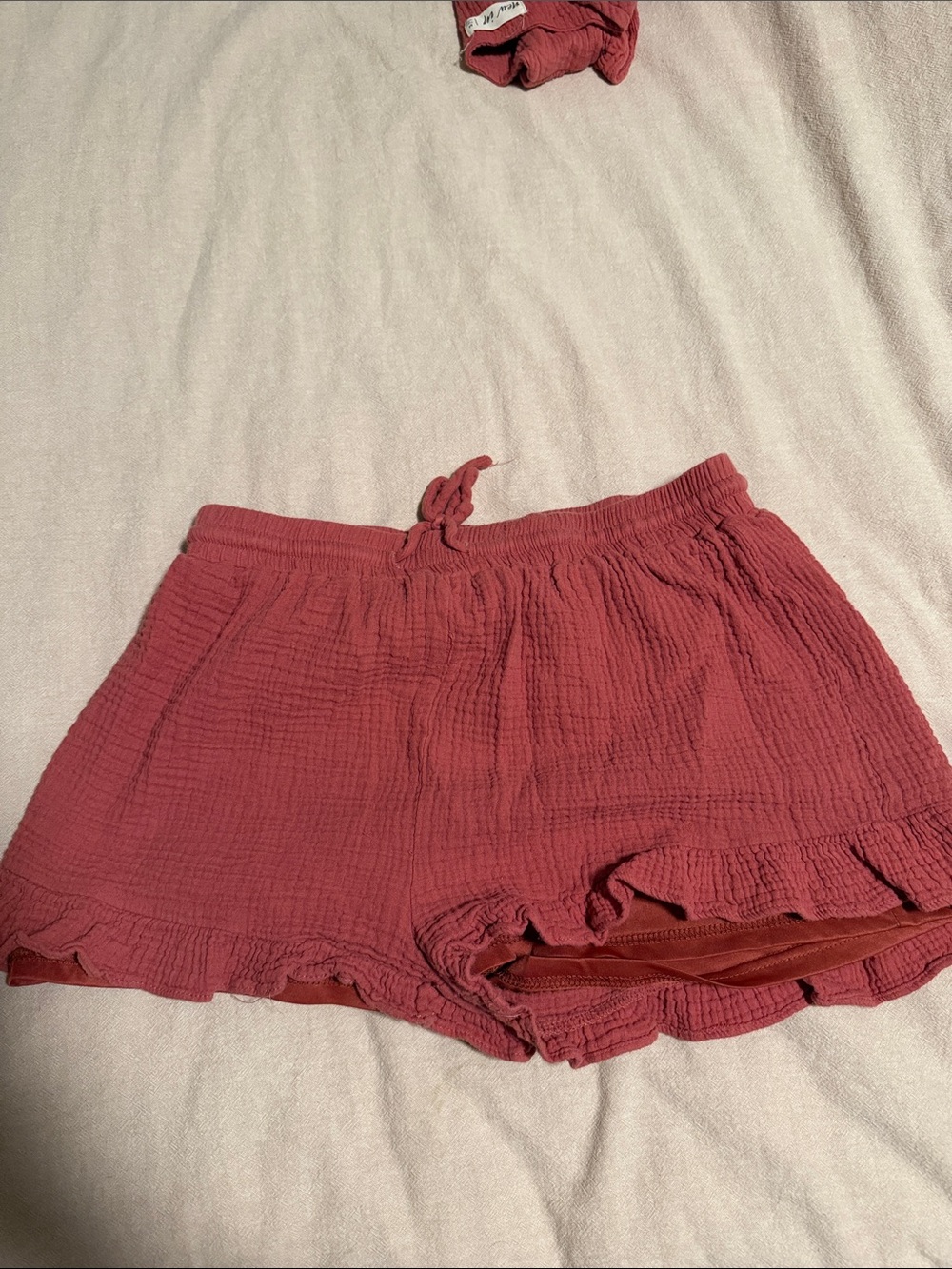 Button-Front Ruffle-Trim Set in Dusty Rose - Picture 3 of 3